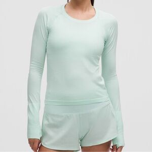 Lululemon Athletica Sea Mist Green Fitted Long Sleeve Swiftly Tech